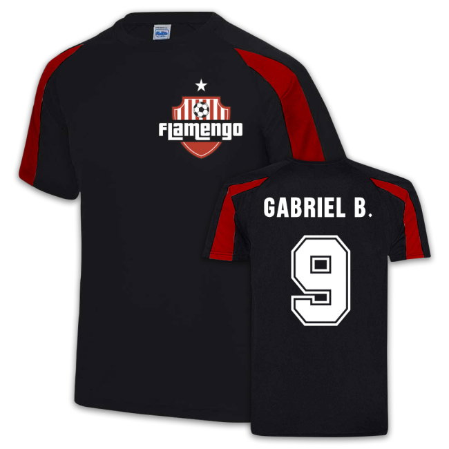 Gabriel Barbosa Flamengo Sport Training Jersey (Black)