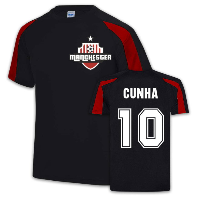 Cunha Manchester United Sport Training Jersey (Black)