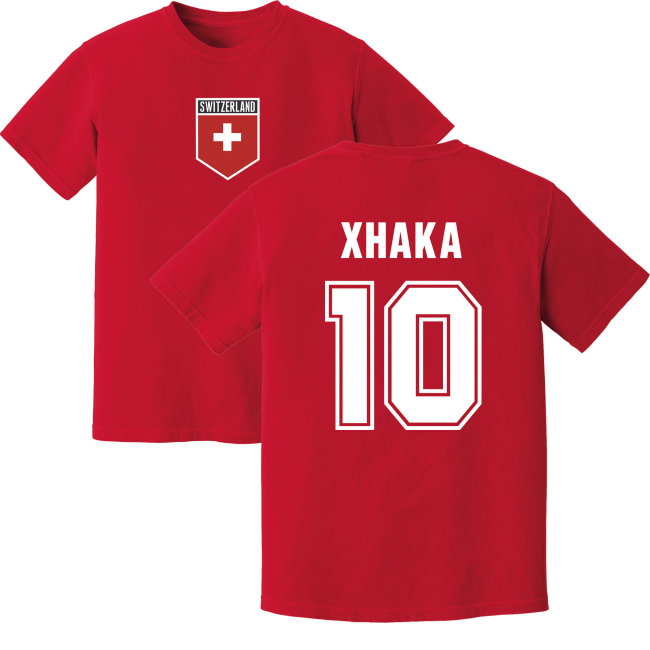 Xhaka Switzerland Training Jersey (Red)