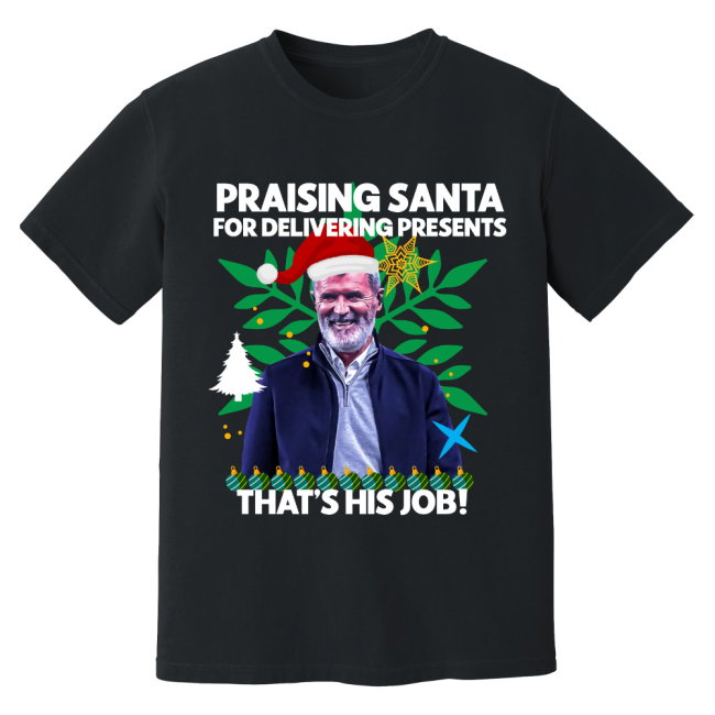 Roy Keane Christmas T-Shirt (Black)