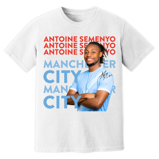 Antoine Semenyo Man City New Signing T-Shirt (White)
