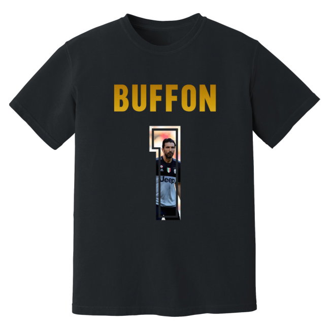 Gigi Buffon Juventus Name And Number T-Shirt (Black)