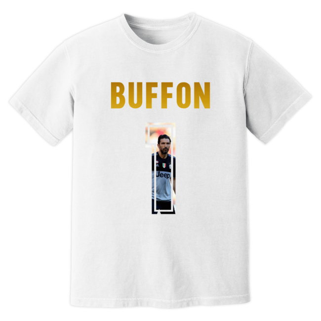 Gigi Buffon Juventus Name And Number T-Shirt (White)