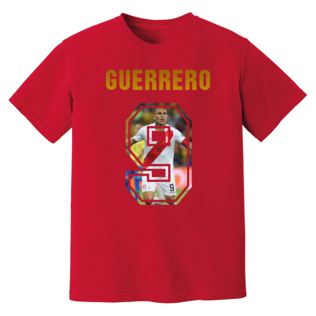 Paolo Guerrero Peru Name And Number T-Shirt (Red)