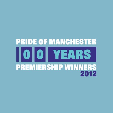 2012 Manchester City Premiership Winners T-Shirt (Blue)