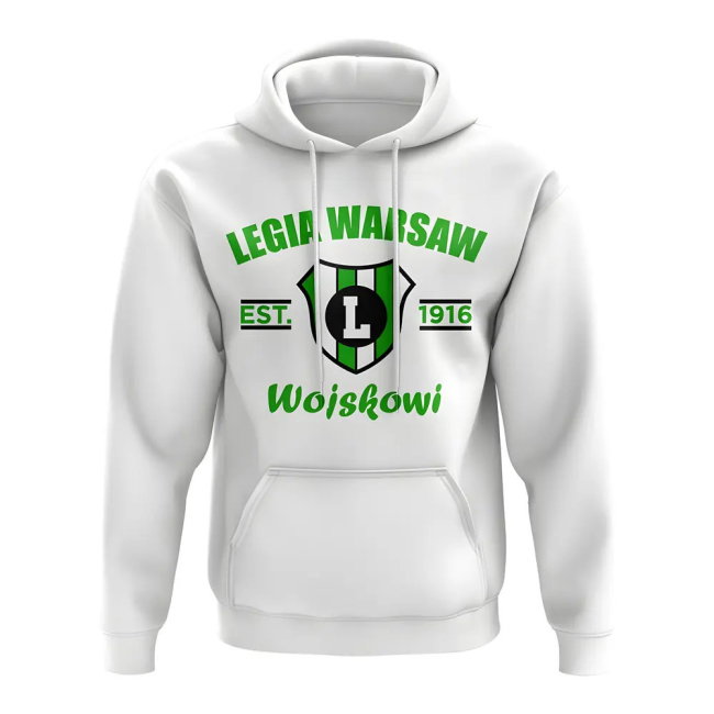 Legia Warsaw Established Football Hoody (White)