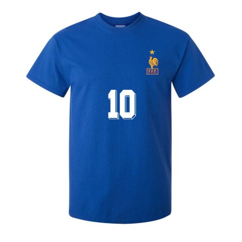 Zidedine Zidane France 1998 Home T-Shirt (Blue)