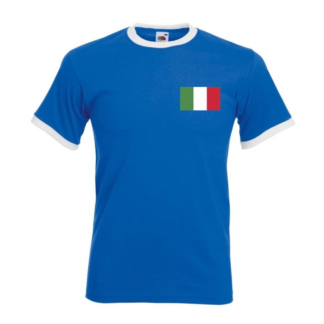 Roberto Baggio Italy Ringer Tee (blue)