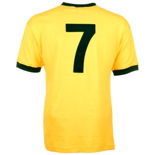 Pele Football Shirt  Embroidered Retro Brazil Soccer Shirts for