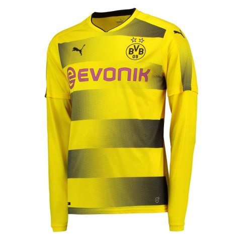 2017-18 Borussia Dortmund Long Sleeve Home Shirt (Ginter 28)