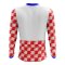 2023-2024 Croatia Long Sleeve Home Concept Football Shirt (Kids)