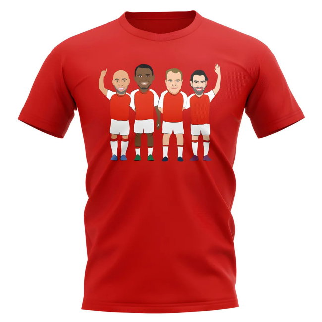 Arsenal Invincibles Players Illustration T-Shirt (Red)