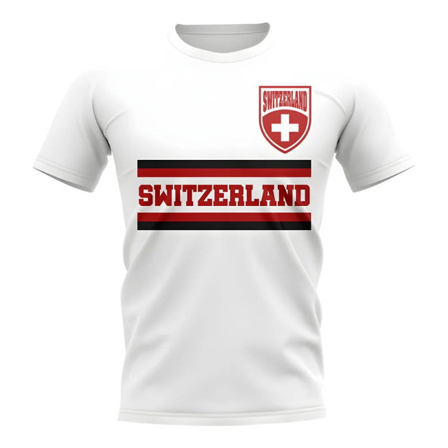Switzerland Core Football Country T-Shirt (White)