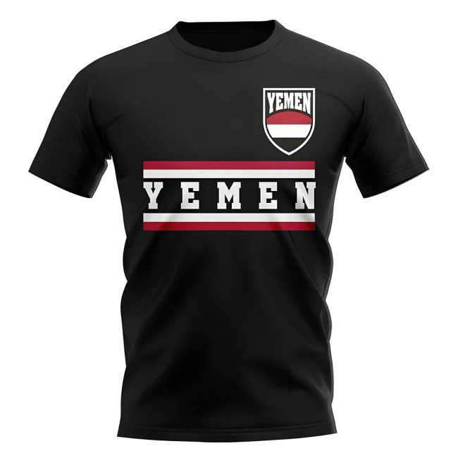 Yemen Core Football Country T-Shirt (Black)