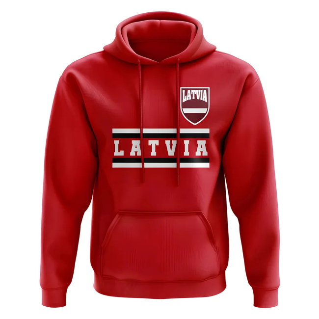 Latvia Core Football Country Hoody (Red)