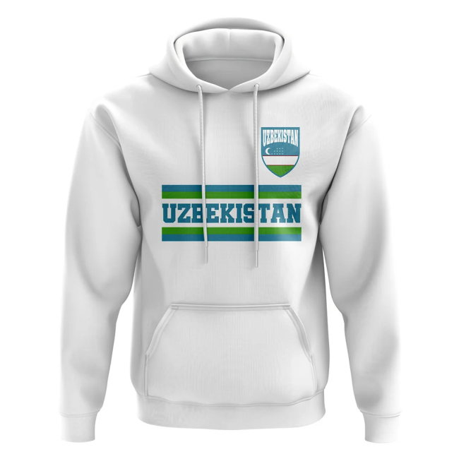 Uzbekistan Core Football Country Hoody (White)