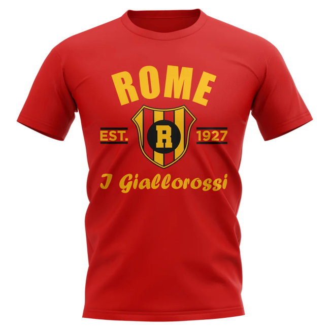 Roma Established Football T-Shirt (Red)