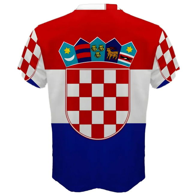 Croatia Flag Sublimated Sports Jersey - Kids