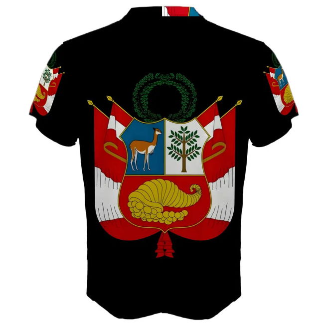 Peru Coat of Arms Sublimated Sports Jersey - Kids