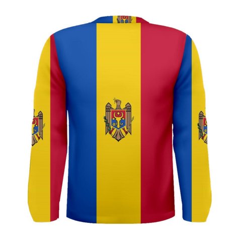 Moldova Flag Long Sleeve Sublimated Sports Jersey