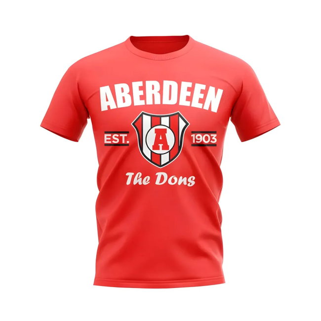 Aberdeen Established Football T-Shirt (Red)