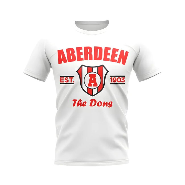 Aberdeen Established Football T-Shirt (White)