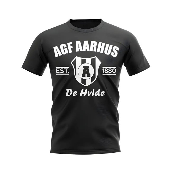 AGF Aarhus Established Football T-Shirt (Black)