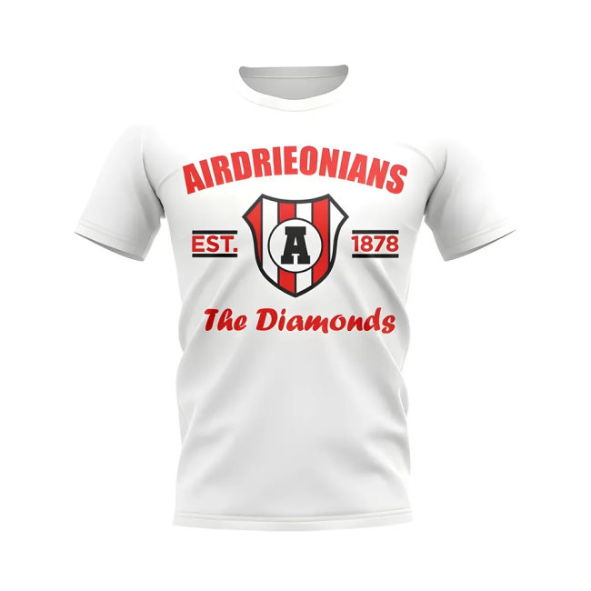 Airdrieonians Established Football T-Shirt (White)