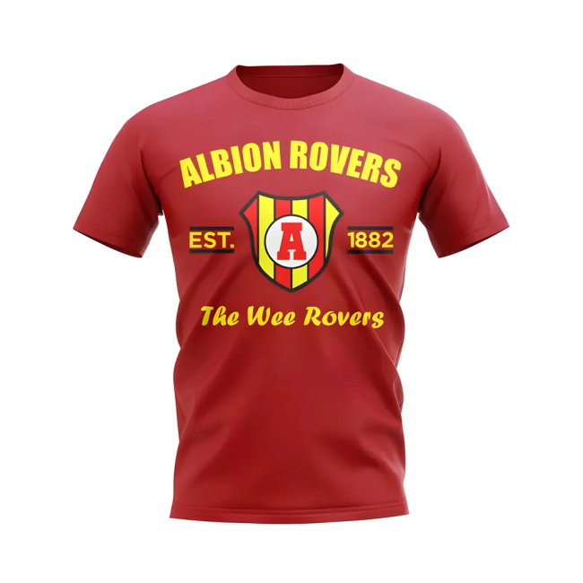 Albion Rovers Established Football T-Shirt (Red)