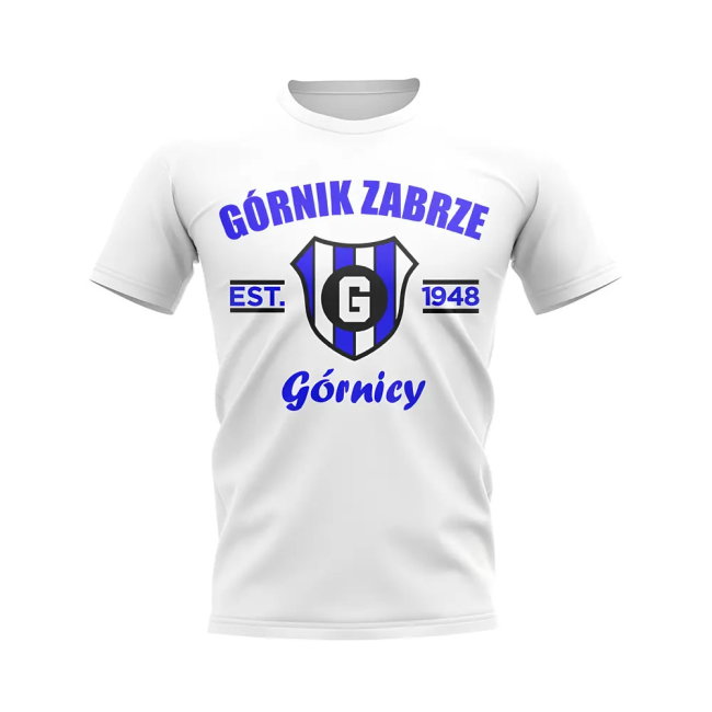 Gornik Zabrze Established Football T-Shirt (White)