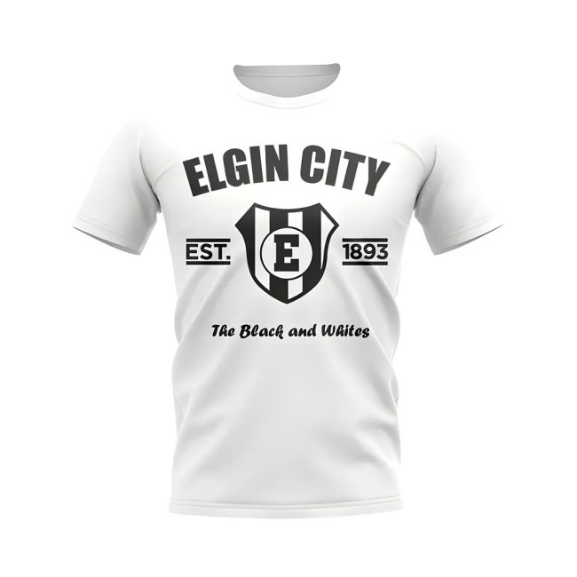 Elgin City Established Football T-Shirt (White)