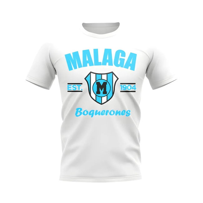 Malaga Established Football T-Shirt (White)