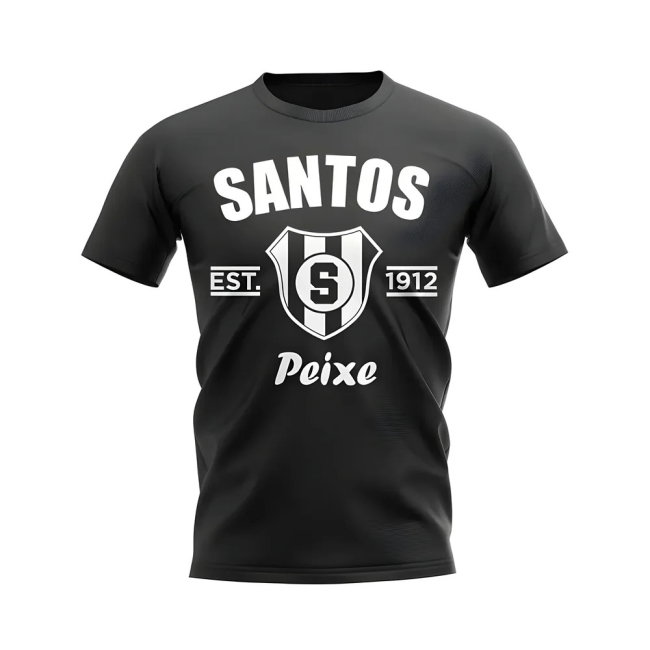 Santos Established Football T-Shirt (Black)