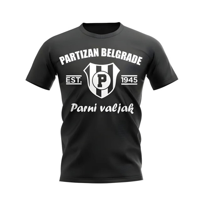 Partizan Belgrade Established Football T-Shirt (Black)