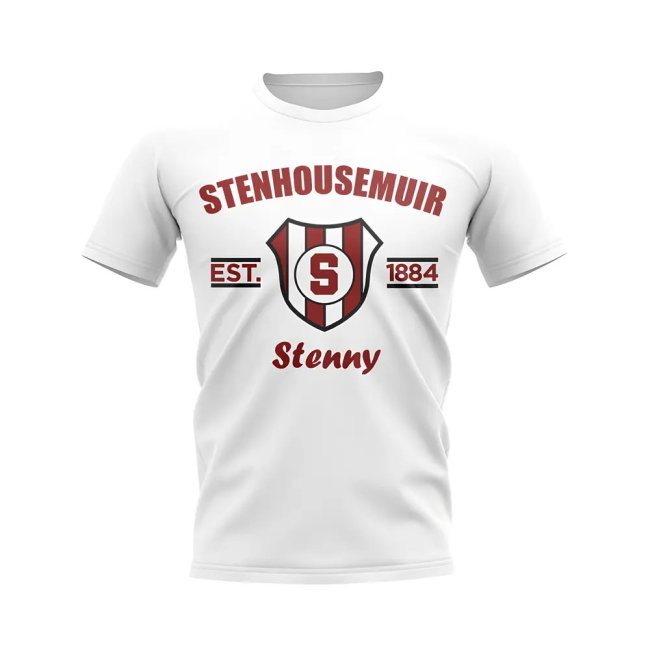 Stenhousemuir Established Football T-Shirt (White)