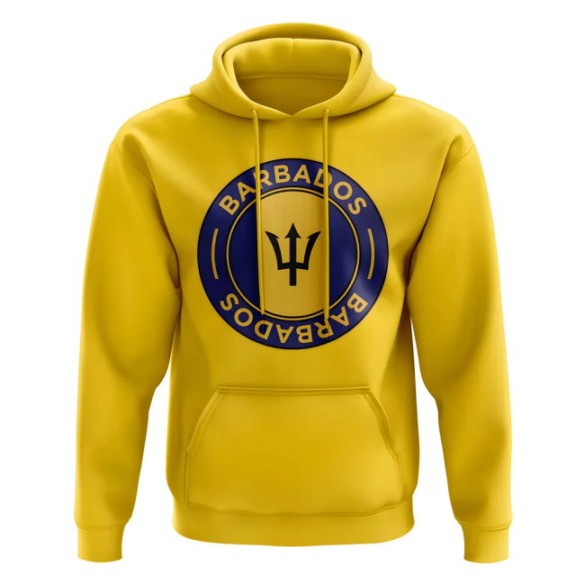Barbados Football Badge Hoodie (Yellow)