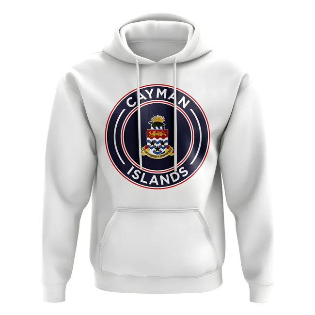 Cayman Islands Football Badge Hoodie (White)