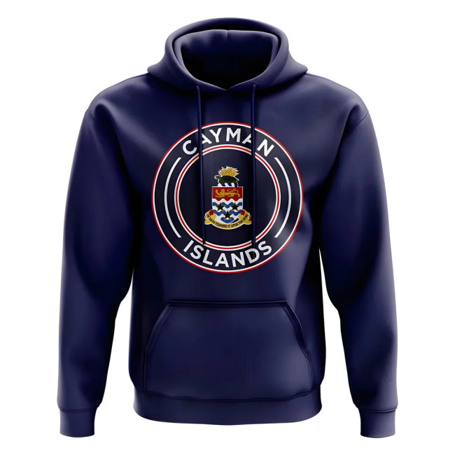 Cayman Islands Football Badge Hoodie (Navy)