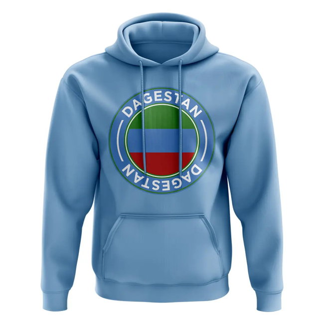 Dagestan Football Badge Hoodie (Sky)