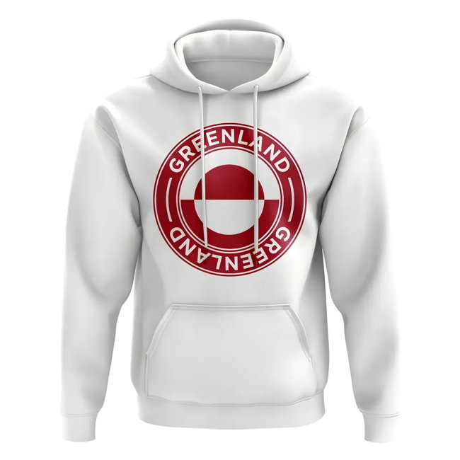Greenland Football Badge Hoodie (White)