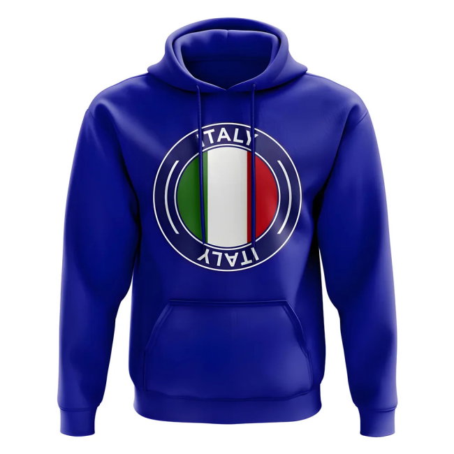 Italy Football Badge Hoodie (Royal)