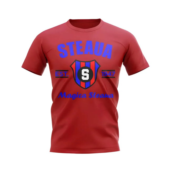 Steaua Bucharest Established Football T-Shirt (Red)