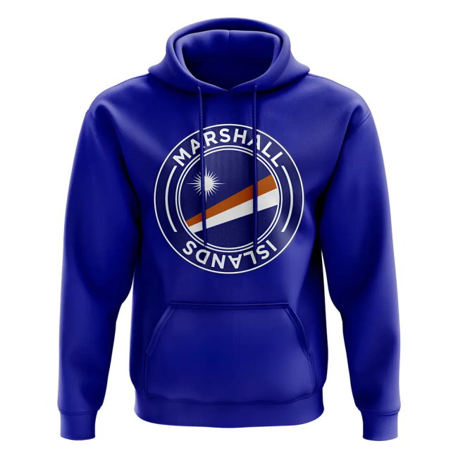 Marshall Islands Football Badge Hoodie (Royal)