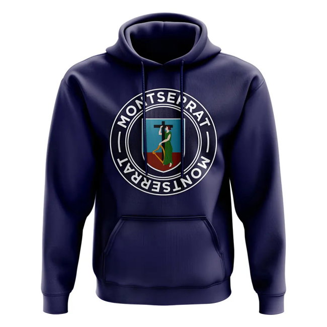 Montserrat Football Badge Hoodie (Navy)
