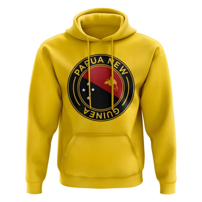 Papa New Guinea Football Badge Hoodie (Yellow)