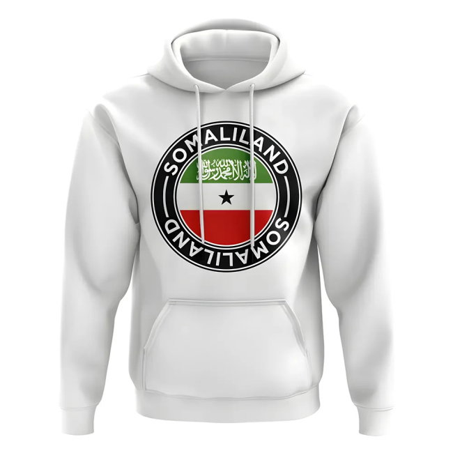 Somaliland Football Badge Hoodie (White)