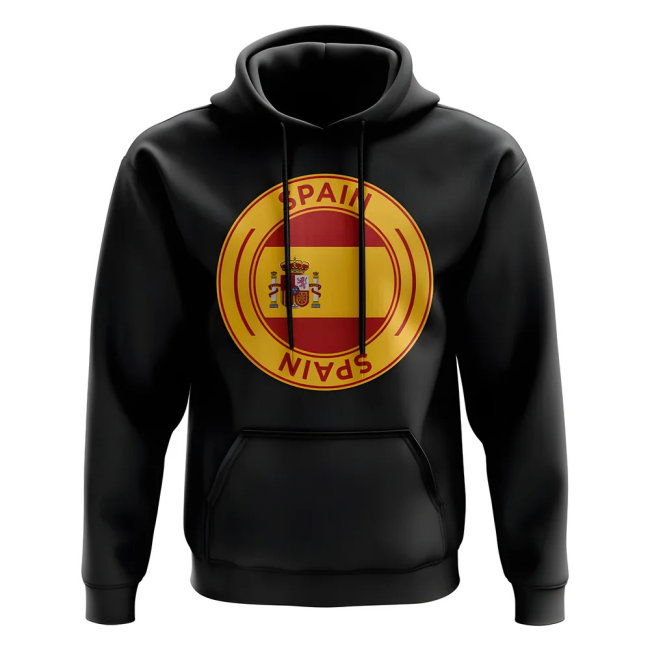 Spain Football Badge Hoodie (Black)