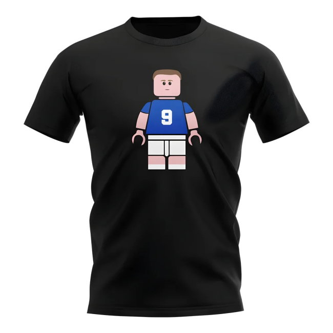 Duncan Ferguson Everton Brick Footballer T-Shirt (Black)