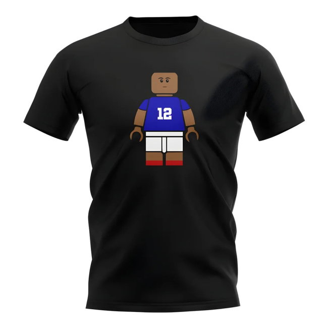 Kylian Mbappe France Brick Footballer T-Shirt (Black)