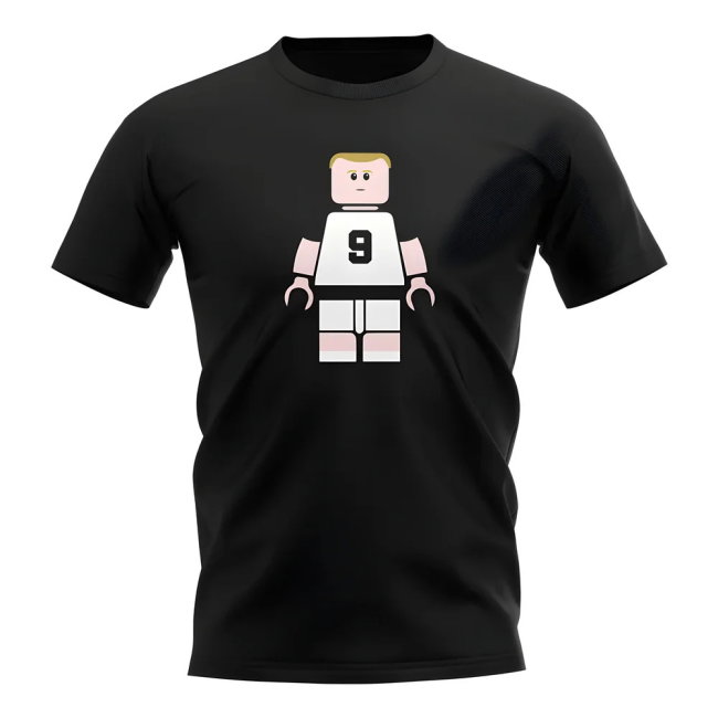 Alan Shearer Newcastle Brick Footballer T-Shirt (Black)